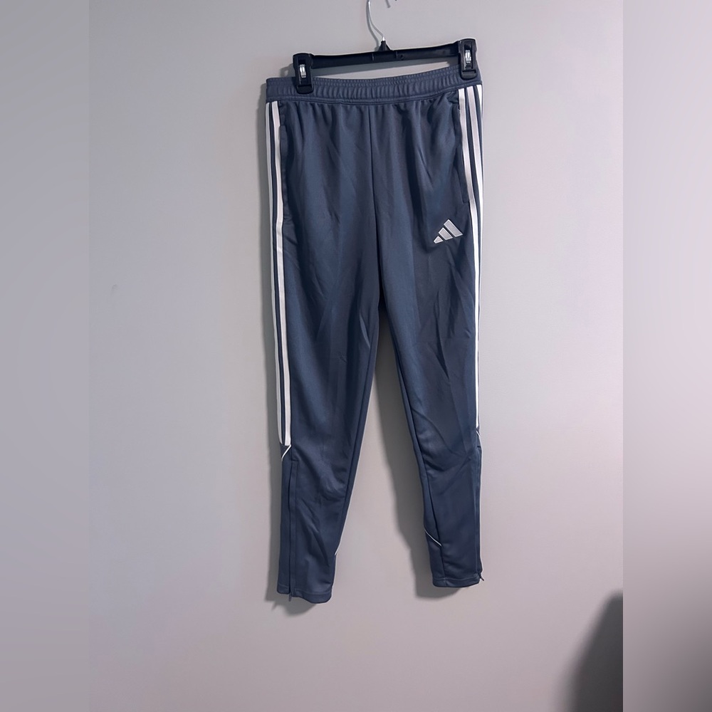 Adidas Kids Navy Joggers with White Stripes